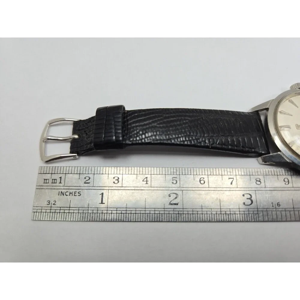 Vintage Girard Perregaux Mens Swiss Manual Wind Stainless Steel Dress Watch Runs